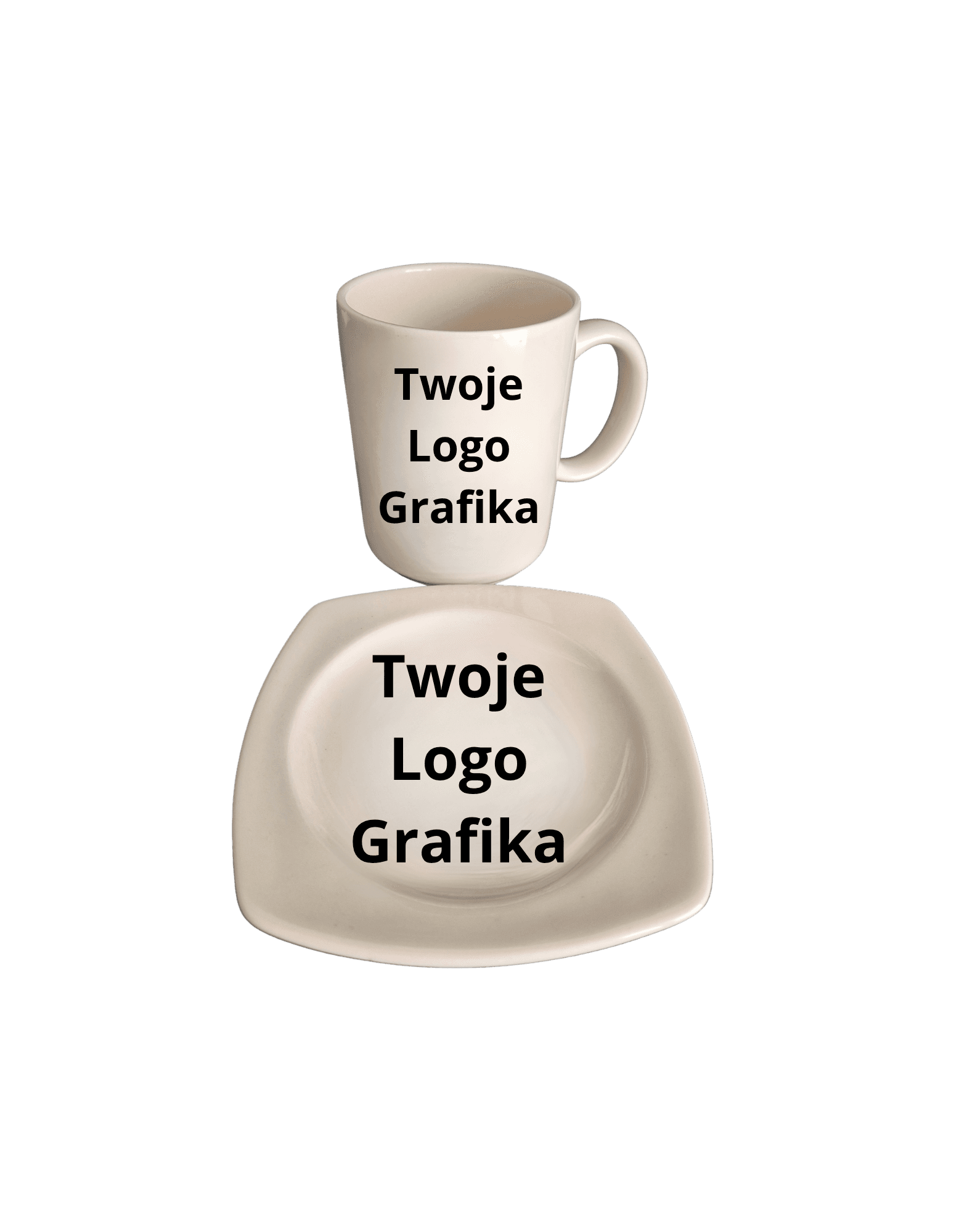  Ceramiczny Kubek z podstawką z twoim logo
