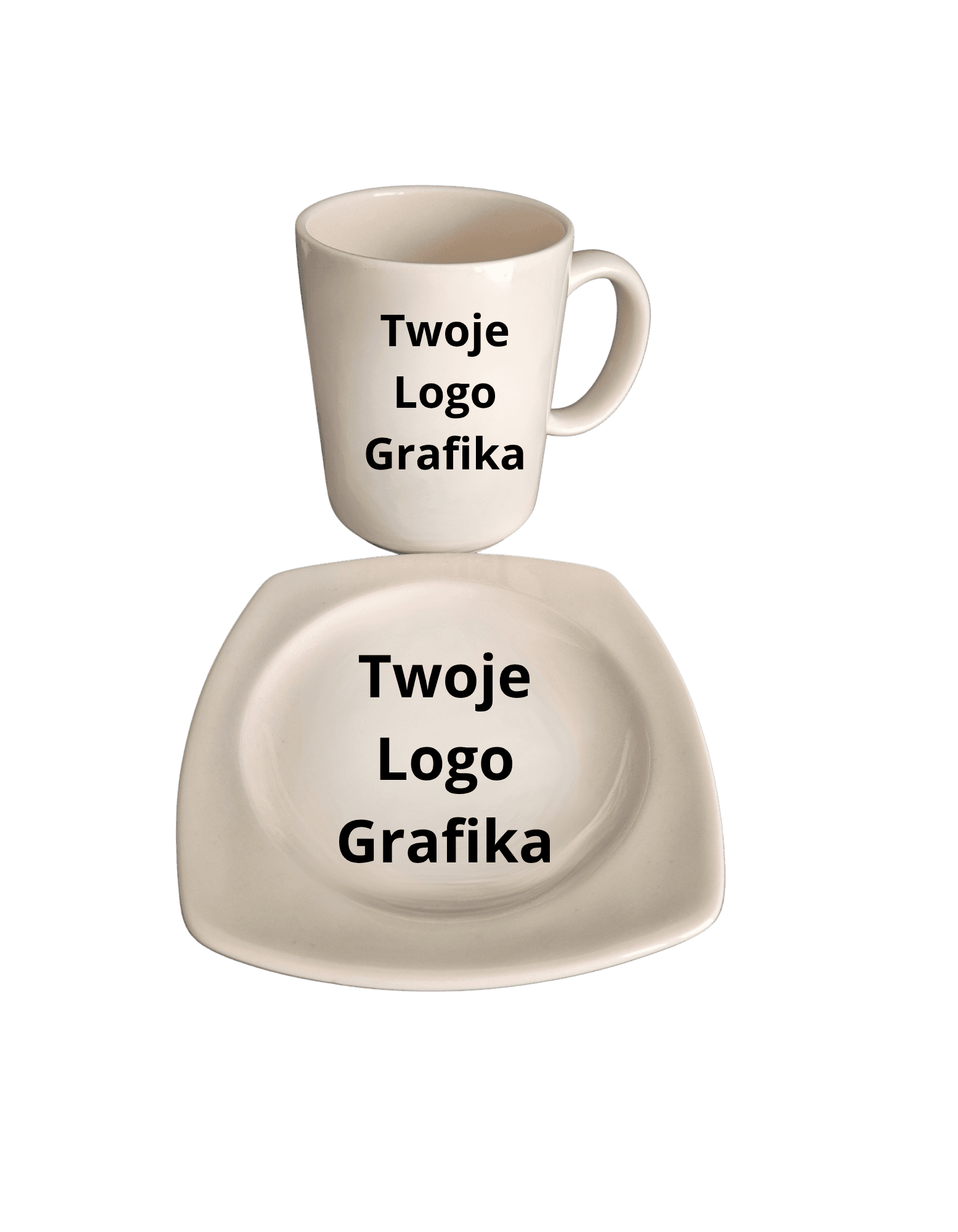 Ceramiczny Kubek z podstawką z twoim logo